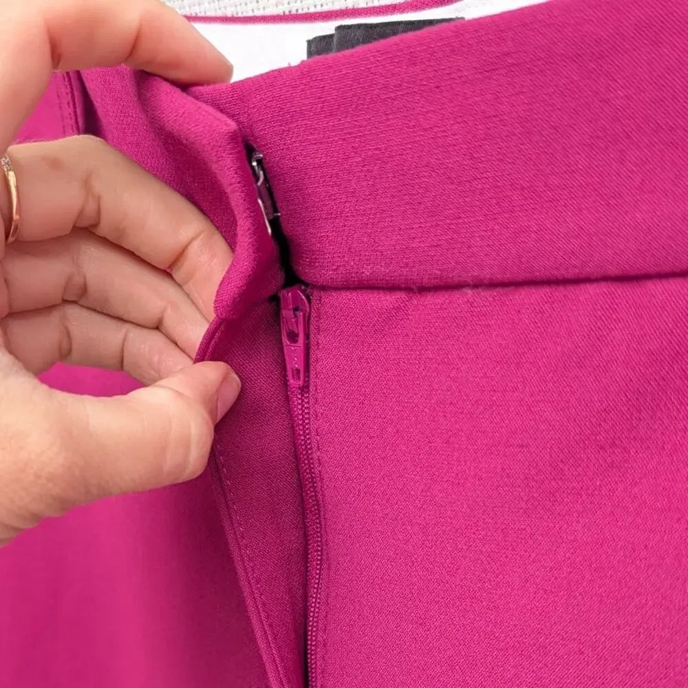 ME+EM Statement Crop Length Pants Womens UK8/US4 Fuchsia Mid-rise Straight - Picture 5 of 10